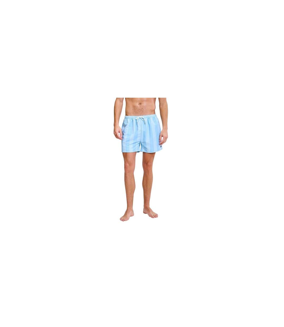 Short De Bain Motif/style Rayure Verticale Staziona Homme Bleu Clair Ellesse-1