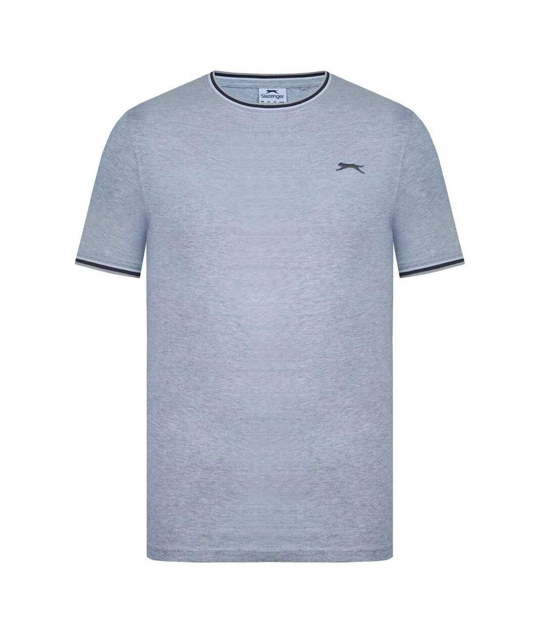 Mens Cotton T-shirt Grey Marl Slazenger-4