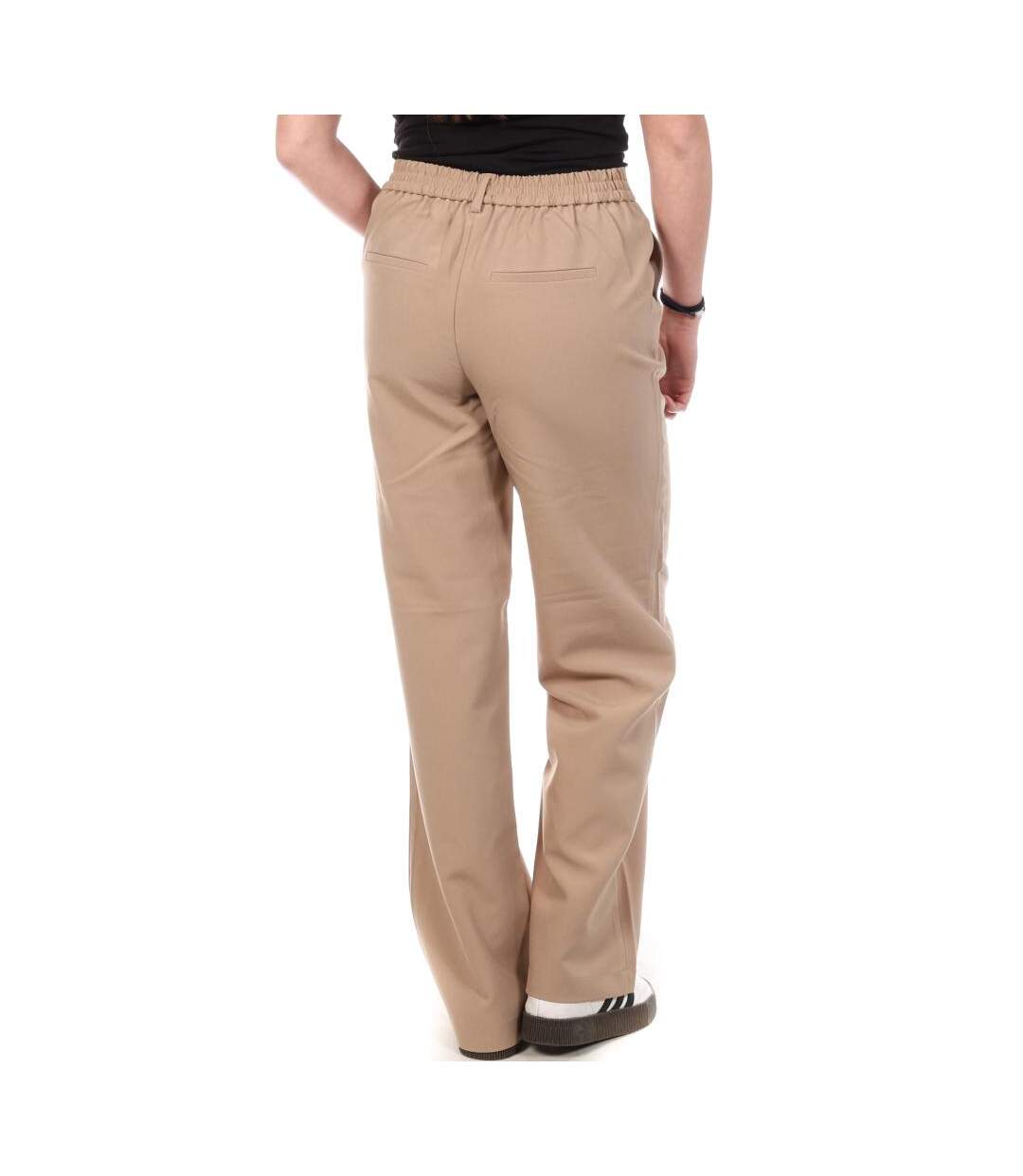 Pantalon straight beige femme vero moda barba-2
