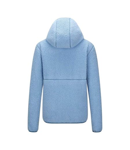Womens/ladies Tundra Sherpa Fleece Lightweight Hooded Jacket Blue Karrimor