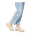 Womens/ladies Neddie Chunky Penny Loafers Beige Faith-3