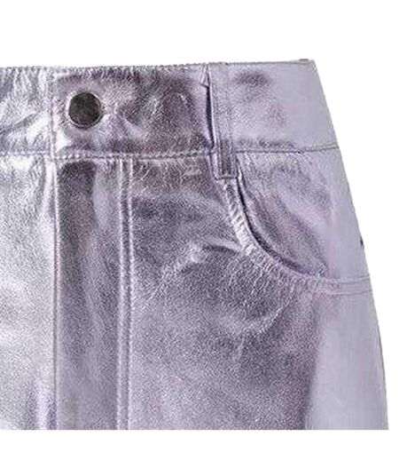 Mini Jupe Motif/style Métallisé Femme Violet AmyLynn