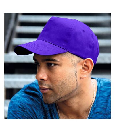 Result Unisex Core Houston 5 Panel Printers Baseball Cap (Purple) - UTBC3043