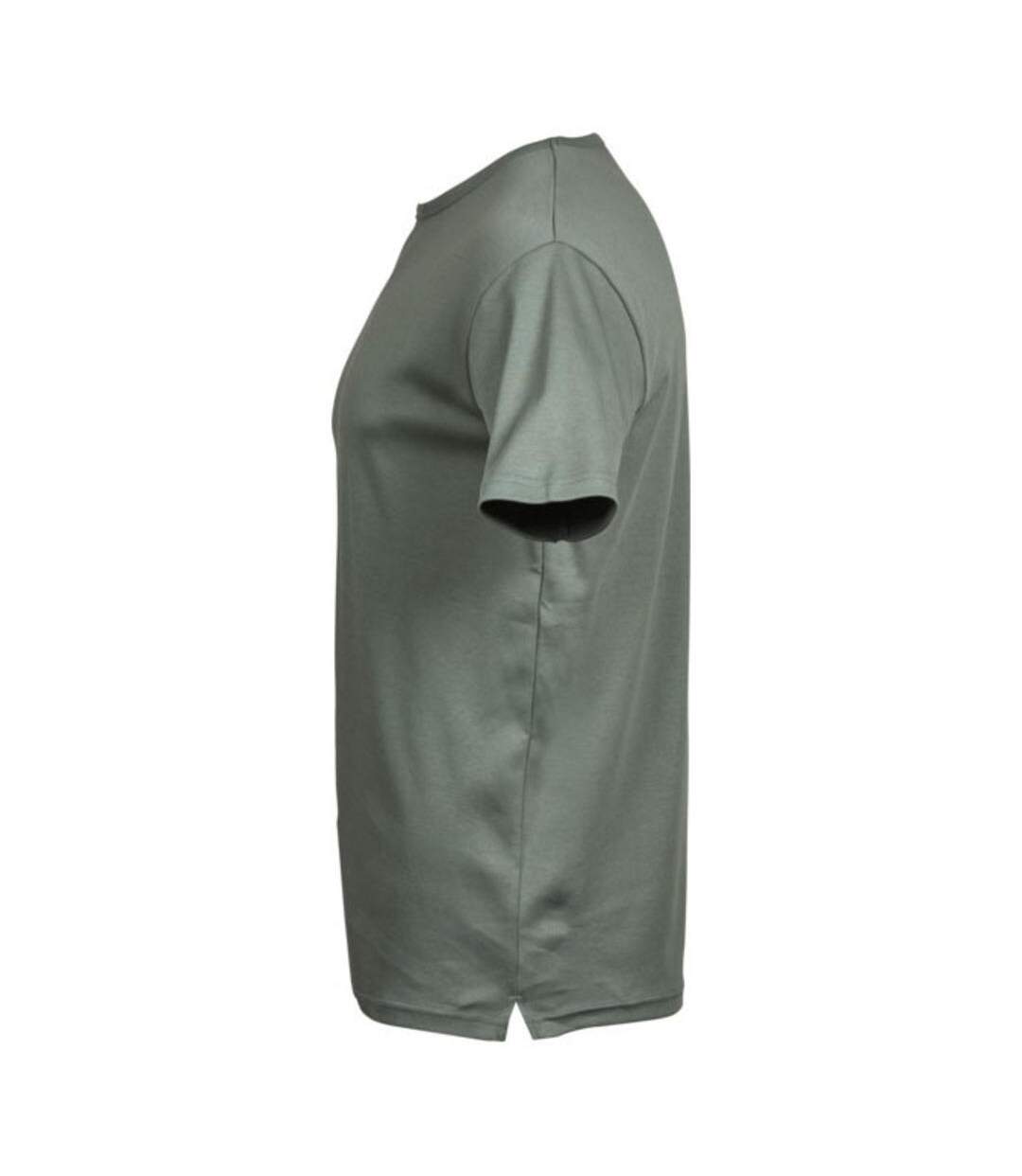 T-shirt À Manches Courtes Homme Vert De Gris Tee Jays-3