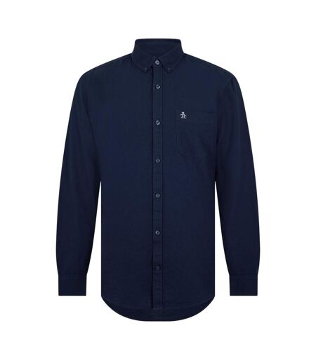 Mens Oxford Long-sleeved Button-down Shirt Yale Blue Original Penguin