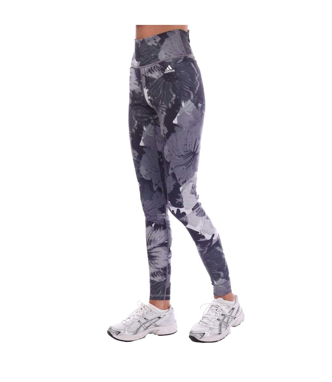 Legging Entraînement Style Floral Essentials Femme Gris Adidas-3