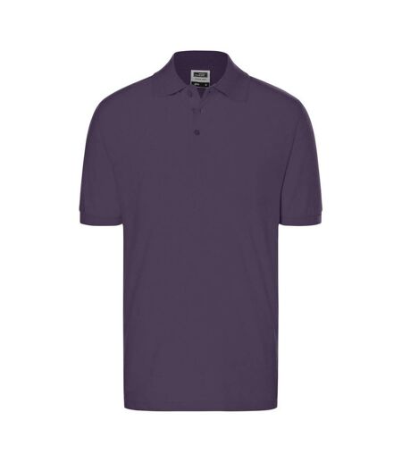 Polo Classic Homme Aubergine James And Nicholson