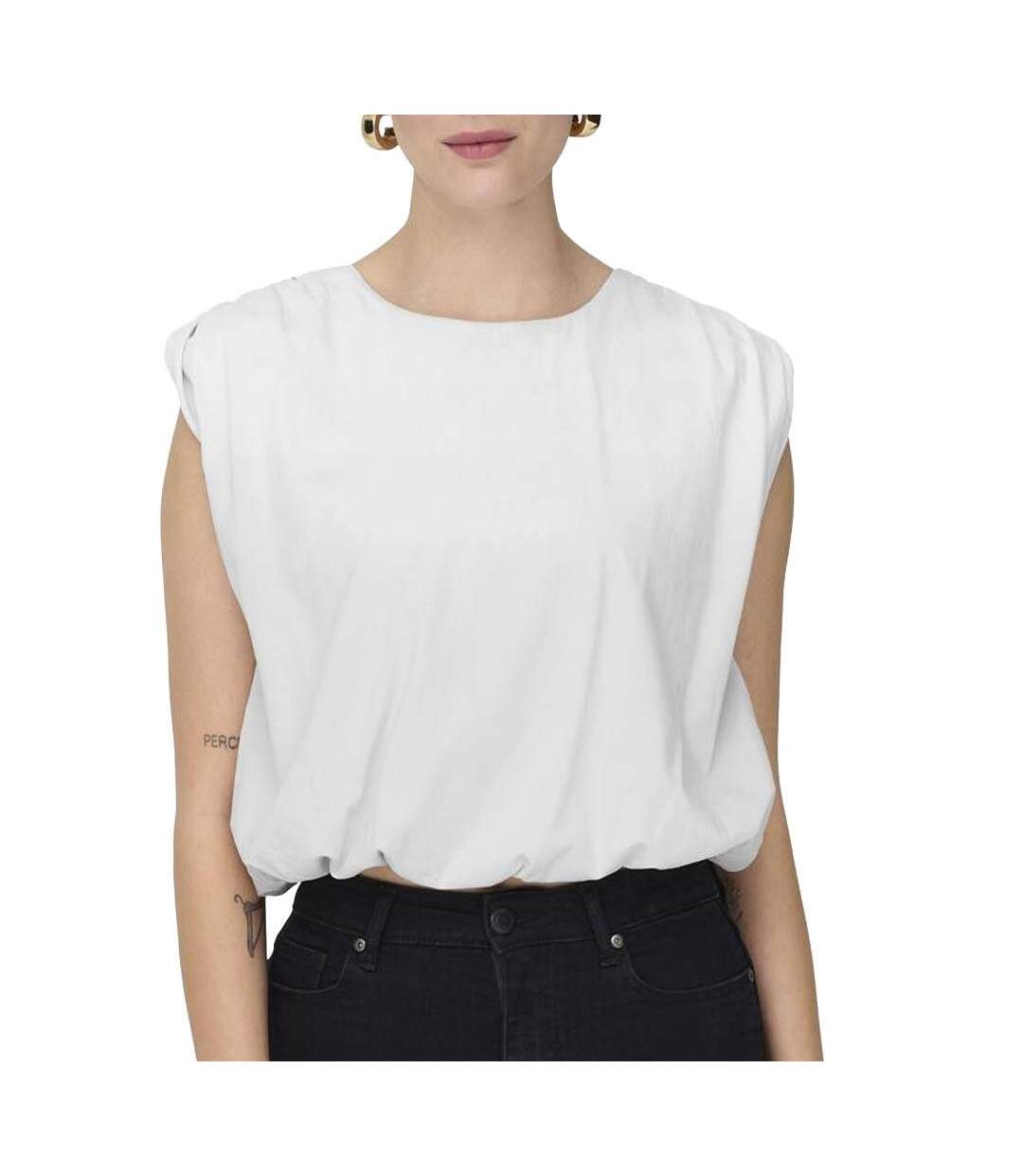 T-Shirt blanc femme jdy mara-1