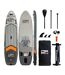Paddle Gonflable Avec Accessoires Polynésie 320cm Gris-1