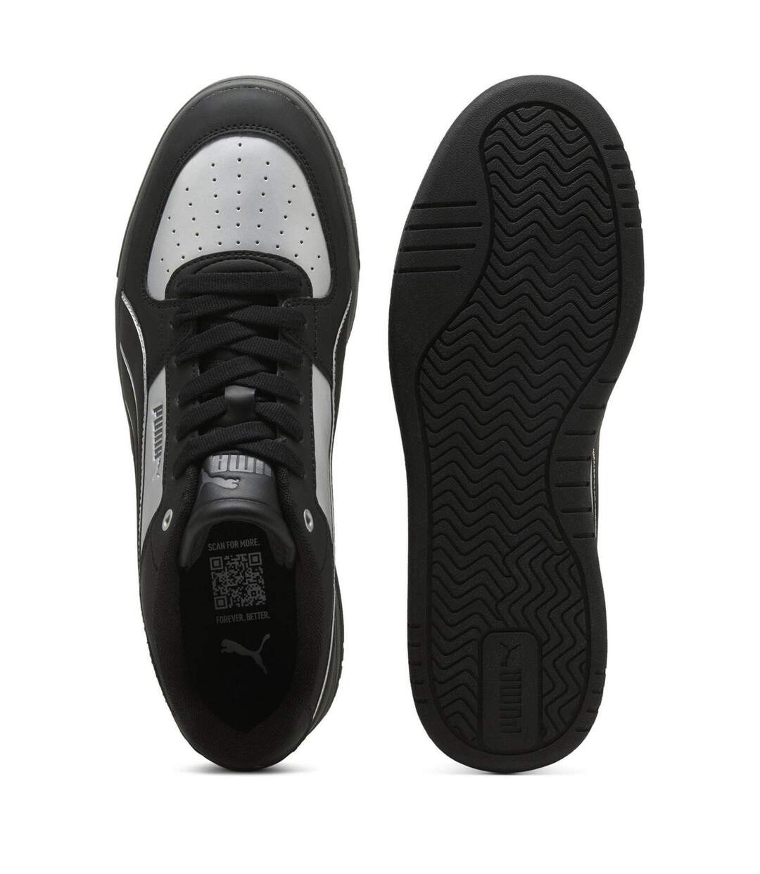 Mens Caven 2.0 Logo Trainers Silver Grey Puma-3