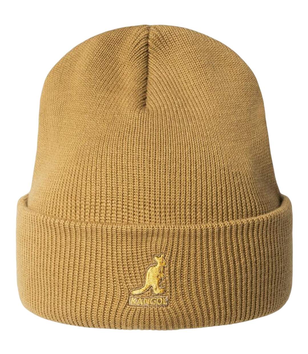 Embroidered Logo Acrylic Pull-on Beanie Camel Kangol-2