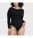Ladies Essentials Long Sleeve Bodysuit Sculpting Recycled Stretch Fit-4