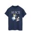 Disney - T-shirt ALICE IN WONDERLAND FOLLOW THE RABBIT - Femme (Bleu marine) - UTBI8982-1