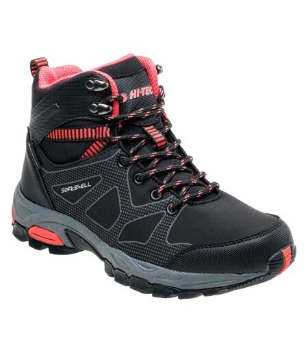 Hi-Tec Womens/Ladies Fumiko Walking Boots (Black/Hot Coral) - UTIG1963