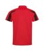 Mens Contrast Polo Shirt Fire Red Jet Black AWDis Cool-2