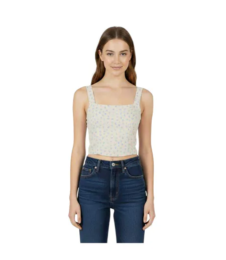 Womens/ladies Floral Fitted Crop Top Multicoloured Jack Wills