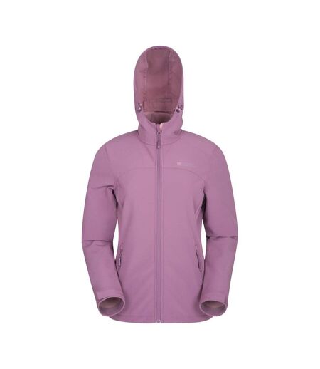 Womens/ladies Exodus Breathable Soft Shell Jacket Dusky Purple Mountain Warehouse