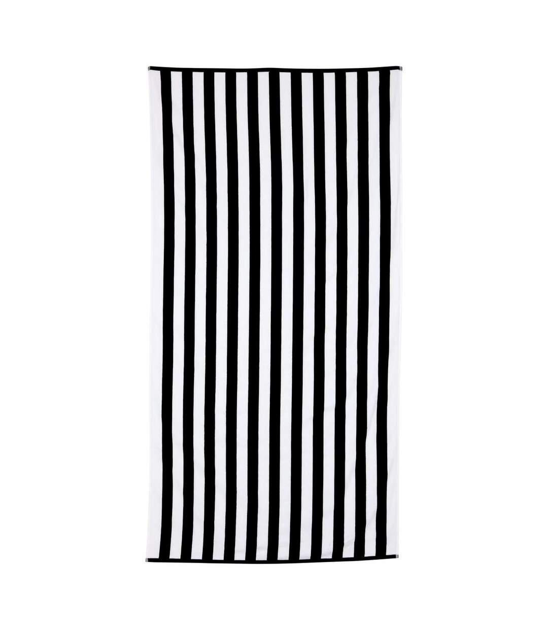 Drap de Bain à Rayures The Palm Resort 90x180cm Noir et Blanc-2