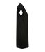 Womens/ladies Extended Shoulder Casual Dress Black Build Your Brand-3