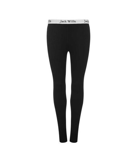 Legging Motif/style Logo Femme Noir Blanc Jack Wills