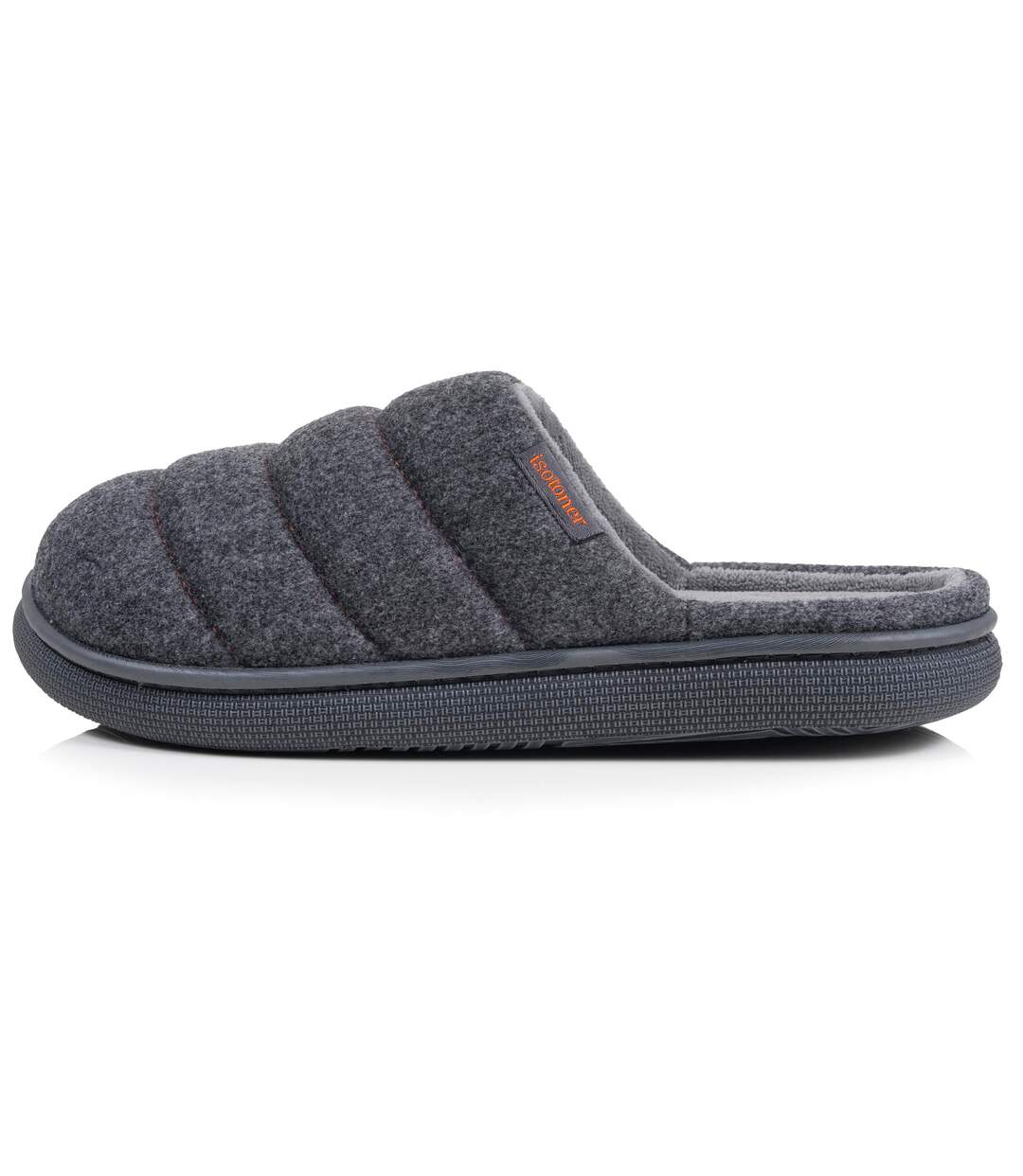 Isotoner Chaussons Mules homme matière feutrine, semelle bloup extra confort-3