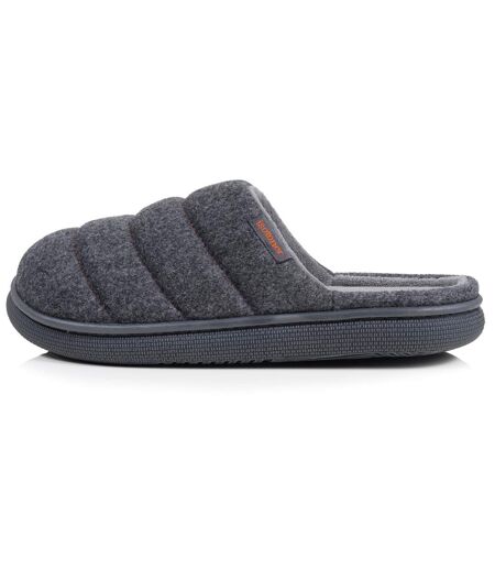 Isotoner Chaussons Mules homme matière feutrine, semelle bloup extra confort
