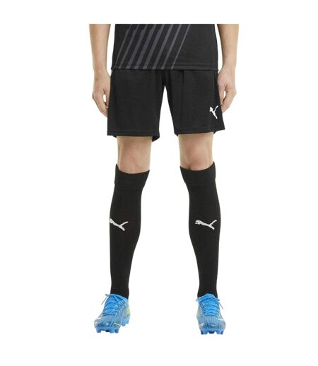 Mens Teamliga Logo Training Football Shorts Black White Puma