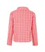 Womens/ladies Gingham Check Relaxed Fit Long-sleeved Shirt Red White Linea-2