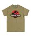 T-shirt Motif/style Logo Classique Adulte Vert Jurassic Park-1