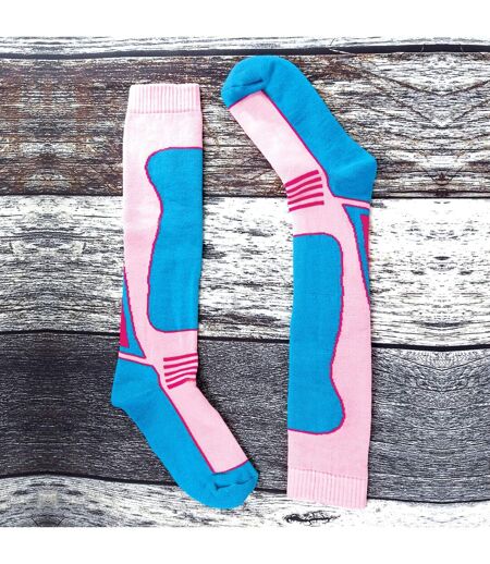 4 Pack Unisex Long Knee High Wool Blend Ski Socks