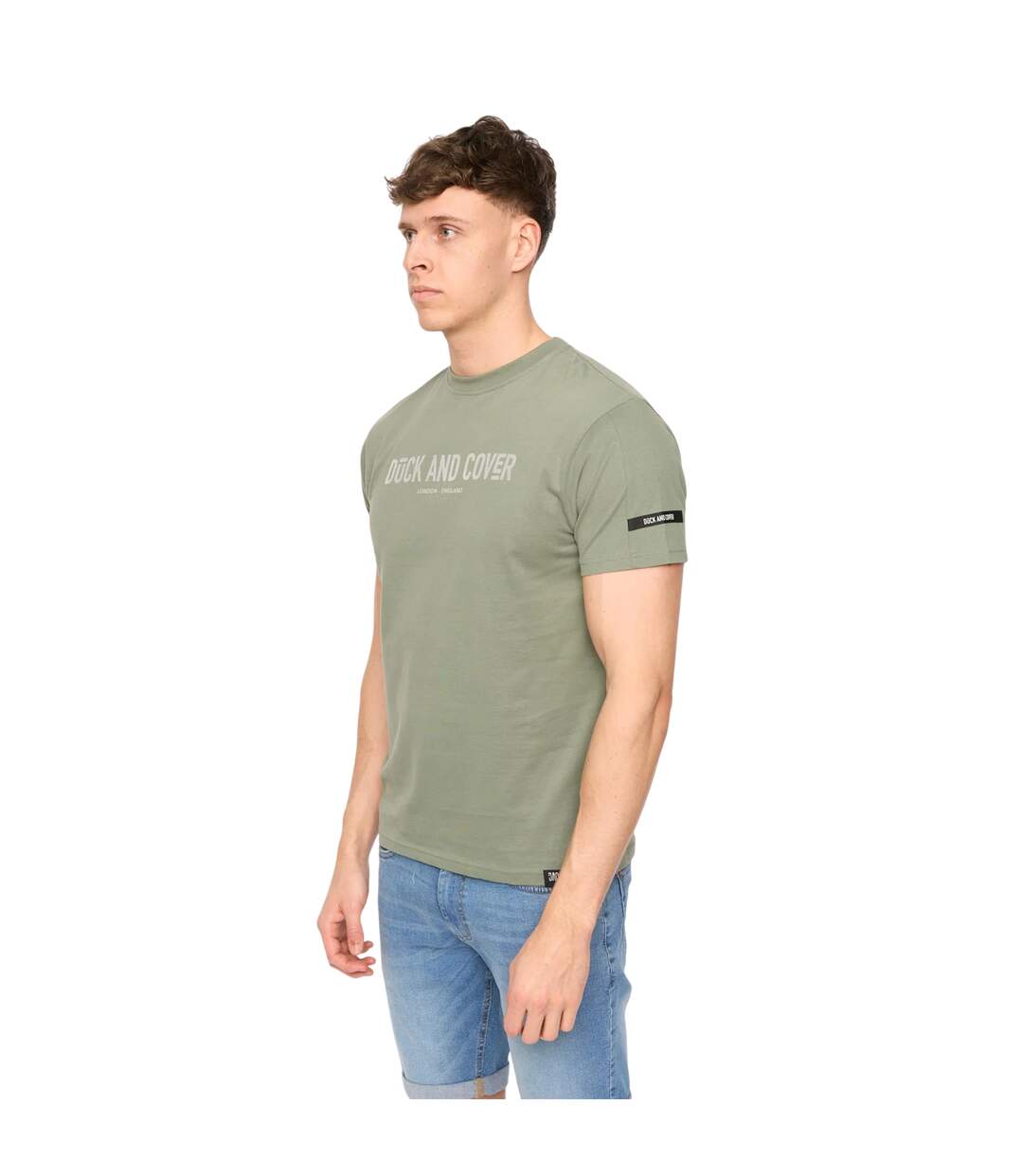 T-shirt Walpole Homme Olive Duck And Cover-2