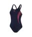 Maillot De Bain 1 Pièce Dos Nageur Motif/style Abstrait Placement Femme Bleu Marine Rose Abstrait Speedo-1