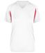 t-shirt running respirant JN316 - blanc et rouge - FEMME