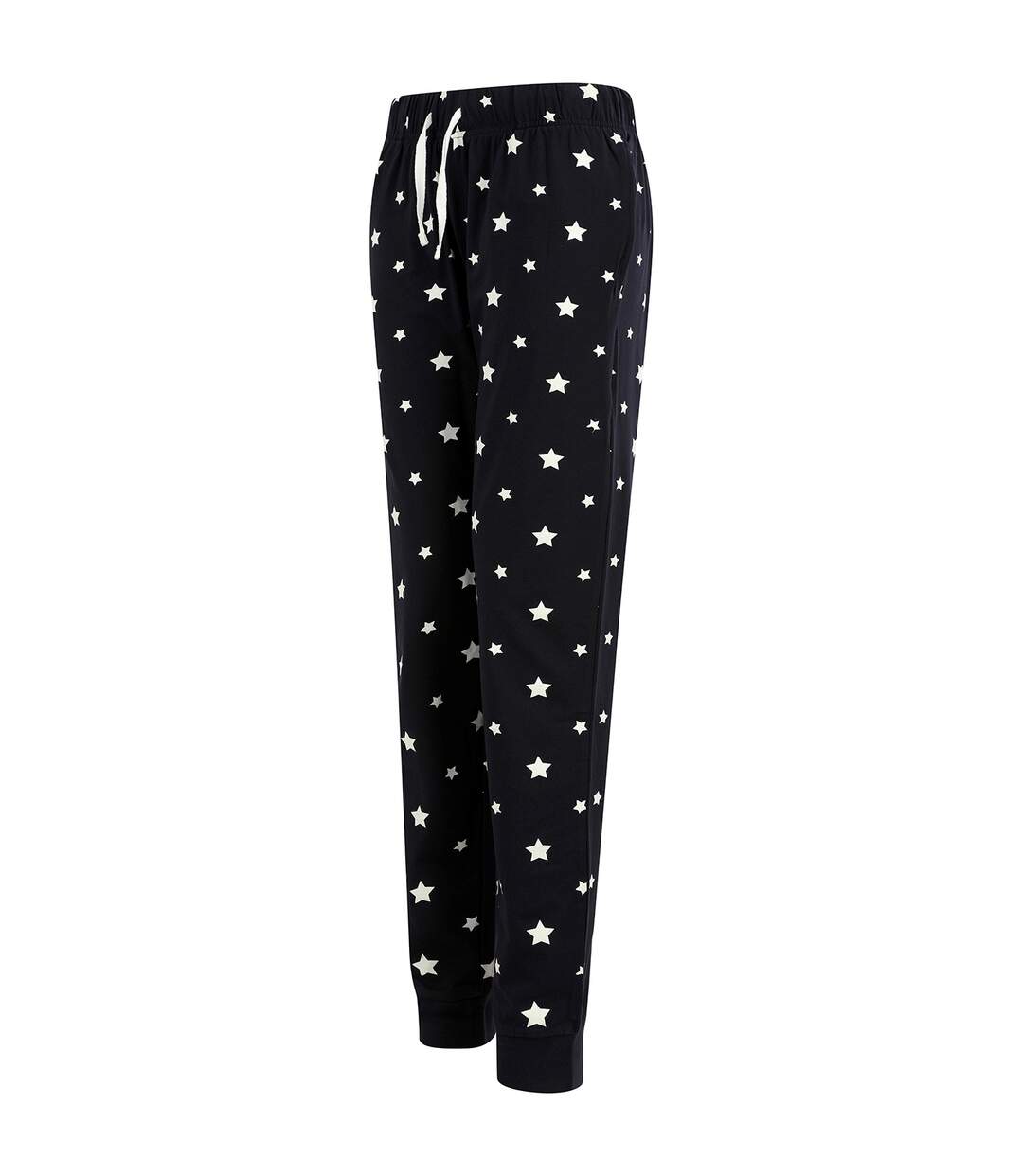 Womens/ladies cuffed lounge pants navy/white Skinni Fit