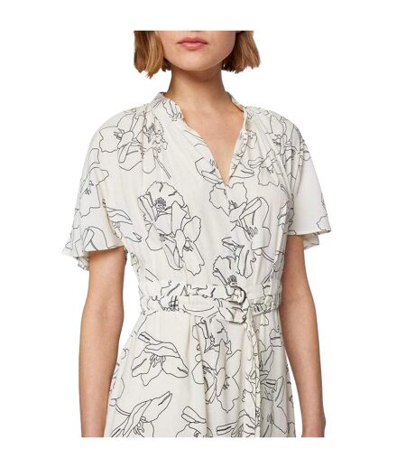 Robe Motif/style Floral Dalluah Femme Crème Noir Boss