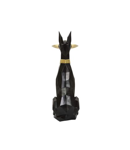 Vide-Poche Statue Chien Origami 91cm Noir