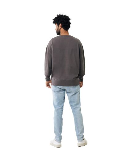 Unisex adult kruger recycled cotton crew neck relaxed fit sweatshirt anthracite Iqoniq