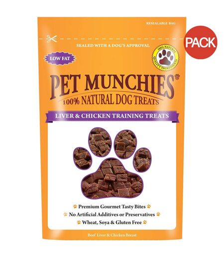 Pack of 8  Dog training treats  150g brown Pet Munchies