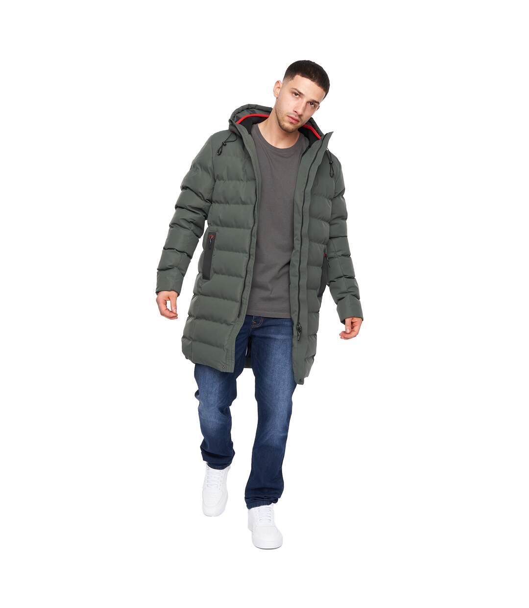 Veste Longkamp Homme Olive Crosshatch-1