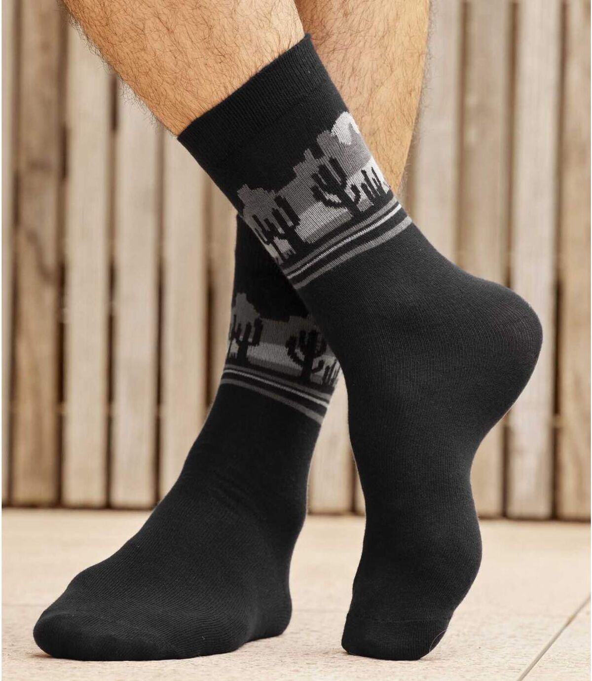 Súprava 4 párov žakárových ponožiek Atlas For Men