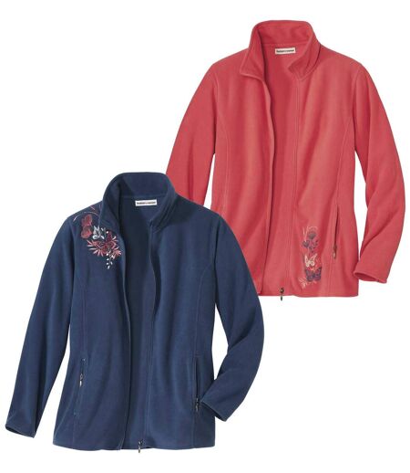Lot de 2 Vestes Polaire Brodées