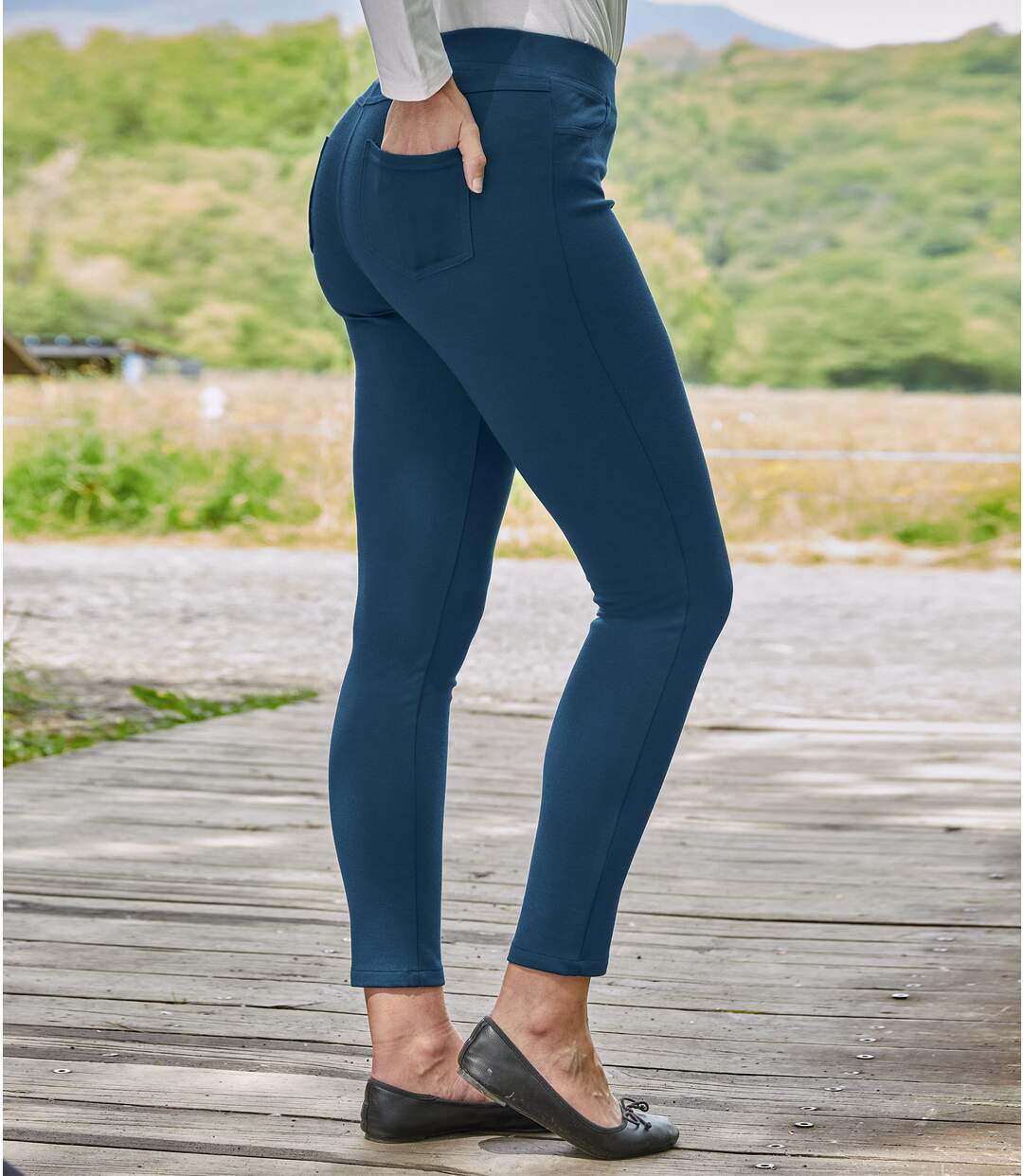 Navy treggings uk hotsell