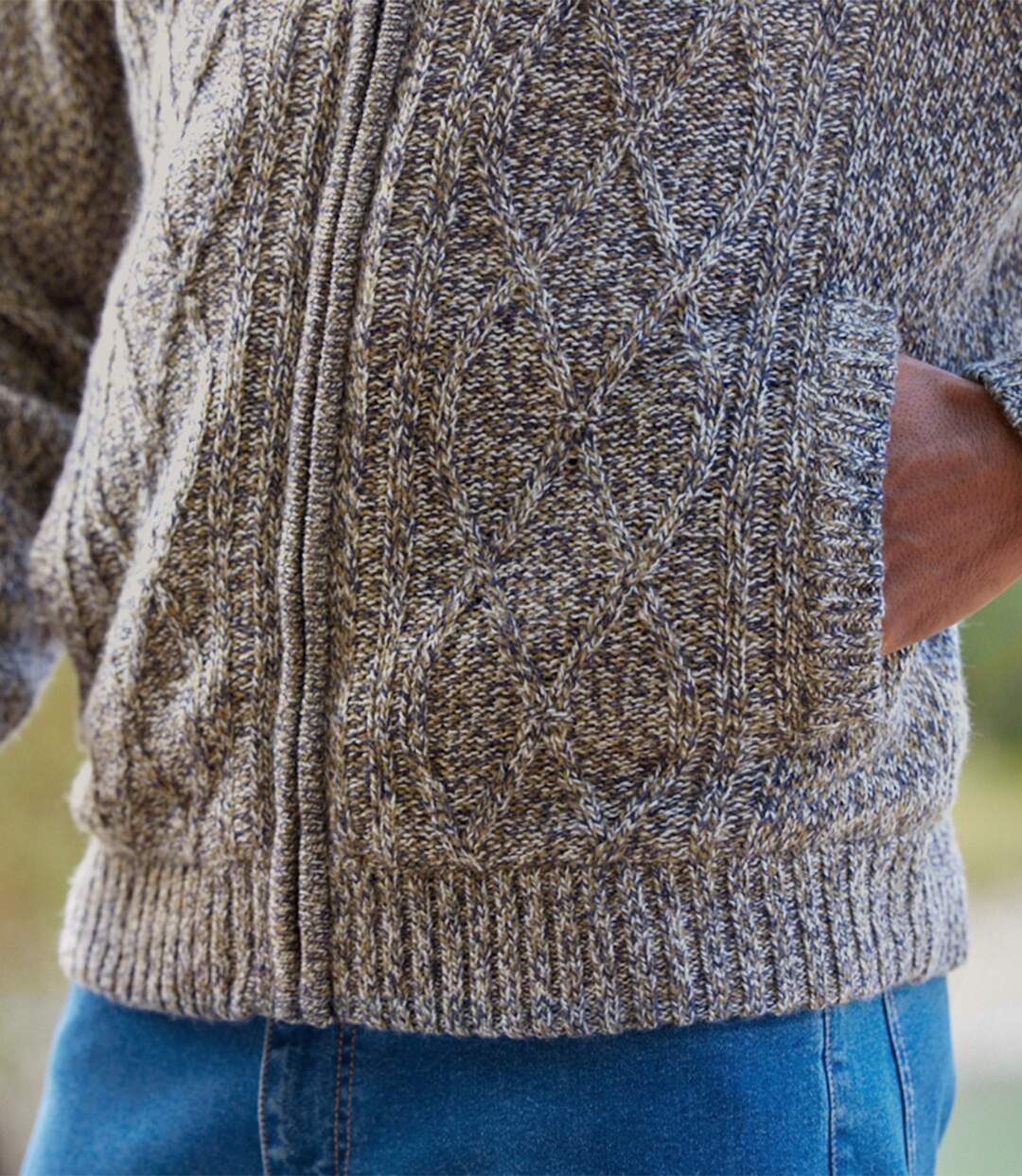 Strickjacke mit Teddyfutter