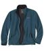 Men's Teal Blue Ultra-Warm Full Zip Fleece Top