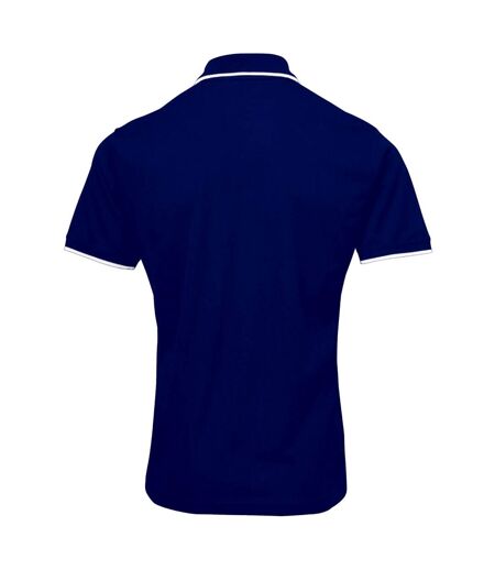 Polo hommes bleu roi/blanc Premier Premier