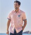 Popelínová letní košile Palma s žíhaným efektem Atlas For Men