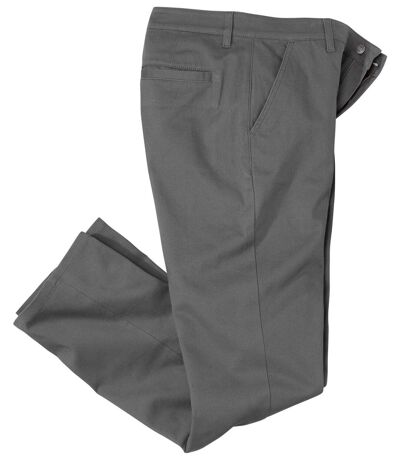 Men's Grey Stretch Chino Trousers