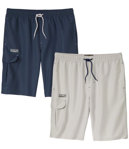 Lot de 2 Bermudas Microfibre Confort 