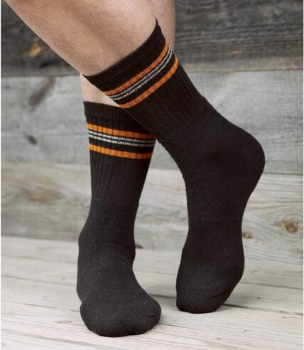 Pack of 5 Pairs of Men's Sports Socks - Black Gray