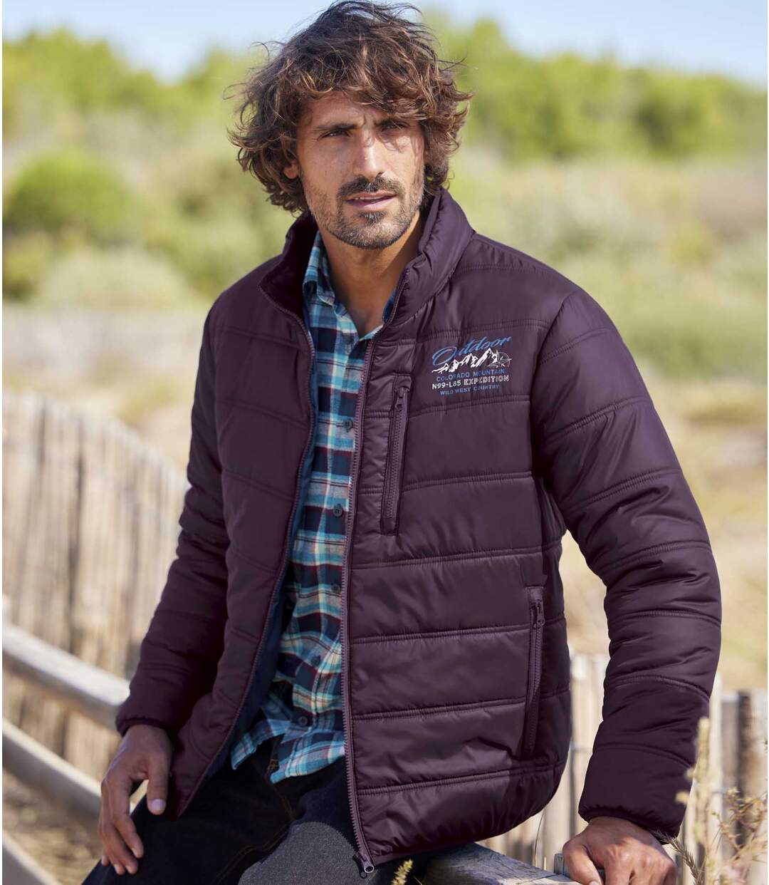 Men's Plum Lightweight Puffer Jacket